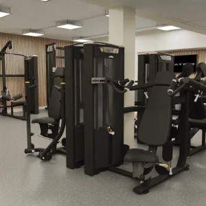Resistance machines in the strength-training area at The Southwold Gym
